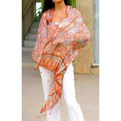 Silk Batik Shawl 'Bird of Paradise' (Indonesia)