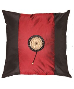 Crimson and Black Decorative Pillow Sham