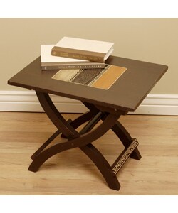 Handcrafted Akuaba Folding Table (Ghana)