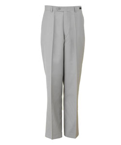 Domani Platinum Men's Light Beige Flat-front Dress Pants