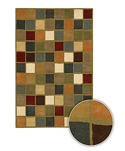 Hand-tufted Contemporary Mandara Wool Rug (5' x 7'6)