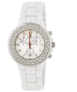 Aqua Master Women's White Ceramic Diamond Watch