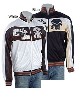 White Owl Skull Print Track Jacket