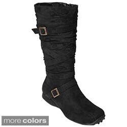 Glaze by Adi Microsuede Flat Mid-Calf Boots