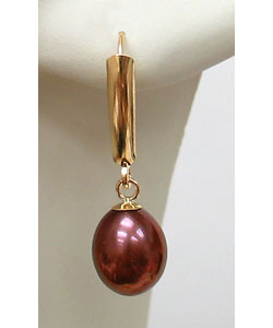 Brown Cultured Freshwater Pearl Earrings