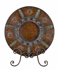 Handcrafted Decorative Metal Plate withTable Stand (China)