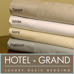 Hotel Grand Solid 1000 Thread Count Cotton Sateen Queen-size Sheet Set