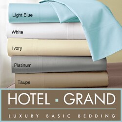 Hotel Grand Solid 1000 Thread Count Cotton Sateen Sheet Set