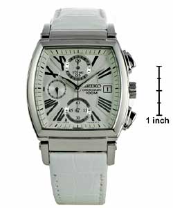 Seiko Women's Chronograph White Strap Watch