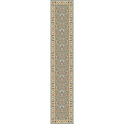 Lyndhurst Floral Motif Greyish Blue/ Ivory Runner (2'3 x 14')