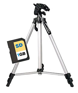 Full-sized Tripod with 1GB SD Memory Card