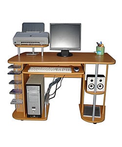 Wood Computer Furniture on Wood Computer Desk   Overstock Com