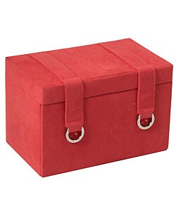 Coral Micro-suede Jewelry Case with Traveler