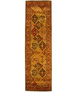 Handmade Heritage Kerman Burgundy Wool Runner (2'3 x 8')