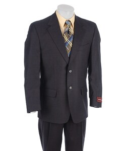 Jeffrey Banks Men's Grey Fine Striped 2-button Suit