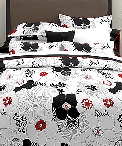 Red Floral Bedding