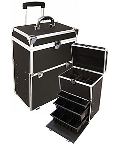 Makeup Case on Large Pro Rolling Makeup Case With Drawers   Overstock Com