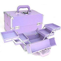 Seya Purple Makeup Train Case