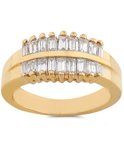 14k Gold 1ct TDW Tapered Diamond Ring