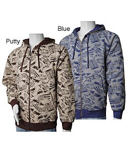 LA Gate Grafitti Print Men's Urban Zipper Hoodie