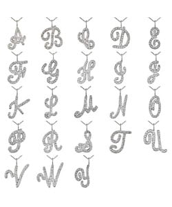 diamond letter pendants