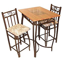 Barcelona 3-piece Bar-height Table Set