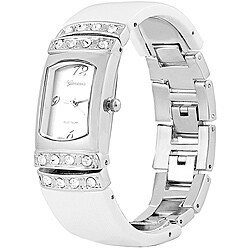 Geneva Platinum Women's White Bracelet Watch