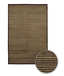 Hand-knotted Contemporary Aura Wool Rug (8' Round)
