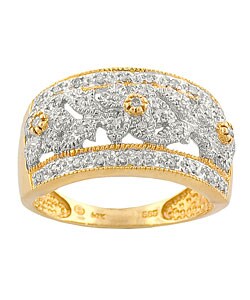 14k Yellow Gold 1/4ct TDW Diamond Vintage Ring