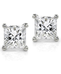 14k Gold 2ct TDW Certified Diamond Stud Earrings (D, SI1-SI2)