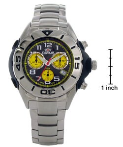 Nexus Men's Chrono Stainless Steel Black Dial Watch