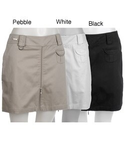 Verdina Zip-front Ladies' Skort with Self Fabric Shorts