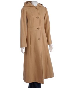 London Fog Long Hooded Wool Coat