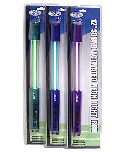 Pyle 12-inch Green Neon Sound Activated Light Rod