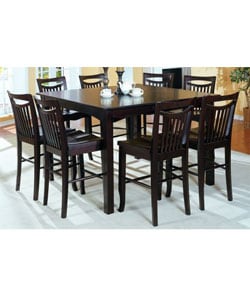 Cafe De Lux Counter Height 9-piece Dining Set