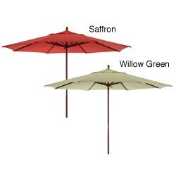 11-foot Outdoor Umbrella with Wood Pole