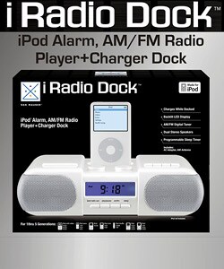 iRadio iPod Speaker Dock with Clock Radio / Charger