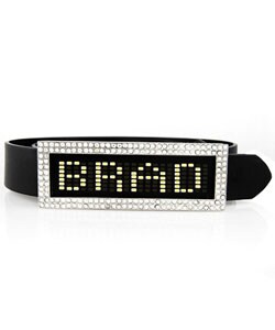 Faux Stone Unisex Belt Buckle with White LED Display