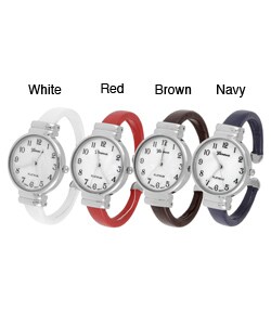 Geneva Platinum Colored Small Cuff Watch