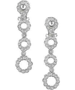 18k White Gold 3/4ct TDW Diamond Drop Earrings