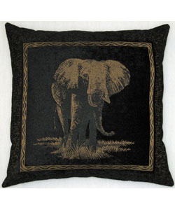 25-inch Premium Chenille Elephant Pillow