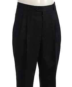Pierre Cardin Men's Black 2-pleat Dress Trousers