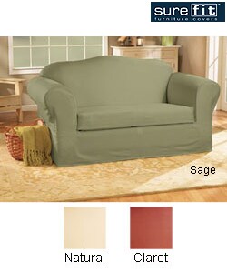 Sure Fit Cotton Classic Two-piece Sofa Slipcover