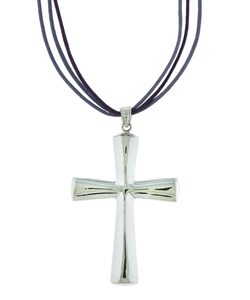 Sterling Silver Cross with Multi-Strand Necklace