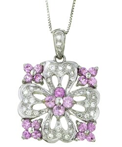 Encore by Le Vian 14k Gold Sapphire 1/4ct TDW Diamond Necklace