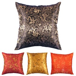 Chinese Dragons Silky Decorative Pillow Cover