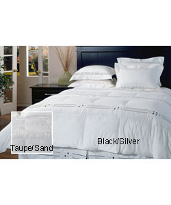 Luxurious Embroidered 3-Piece Down Alternative Comforter and Sham Set