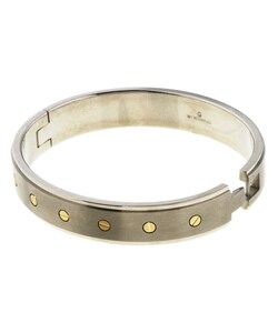 Men's Titanium and 14k Yellow Gold Bangle Bracelet