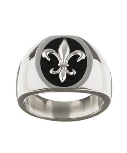 Titanium Fleur de Lis Ring