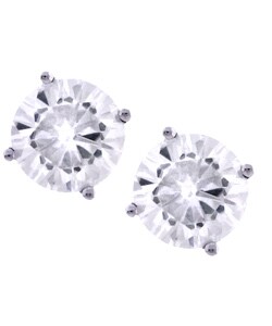 14k White Gold 2ct TGW Moissanite Stud Earrings